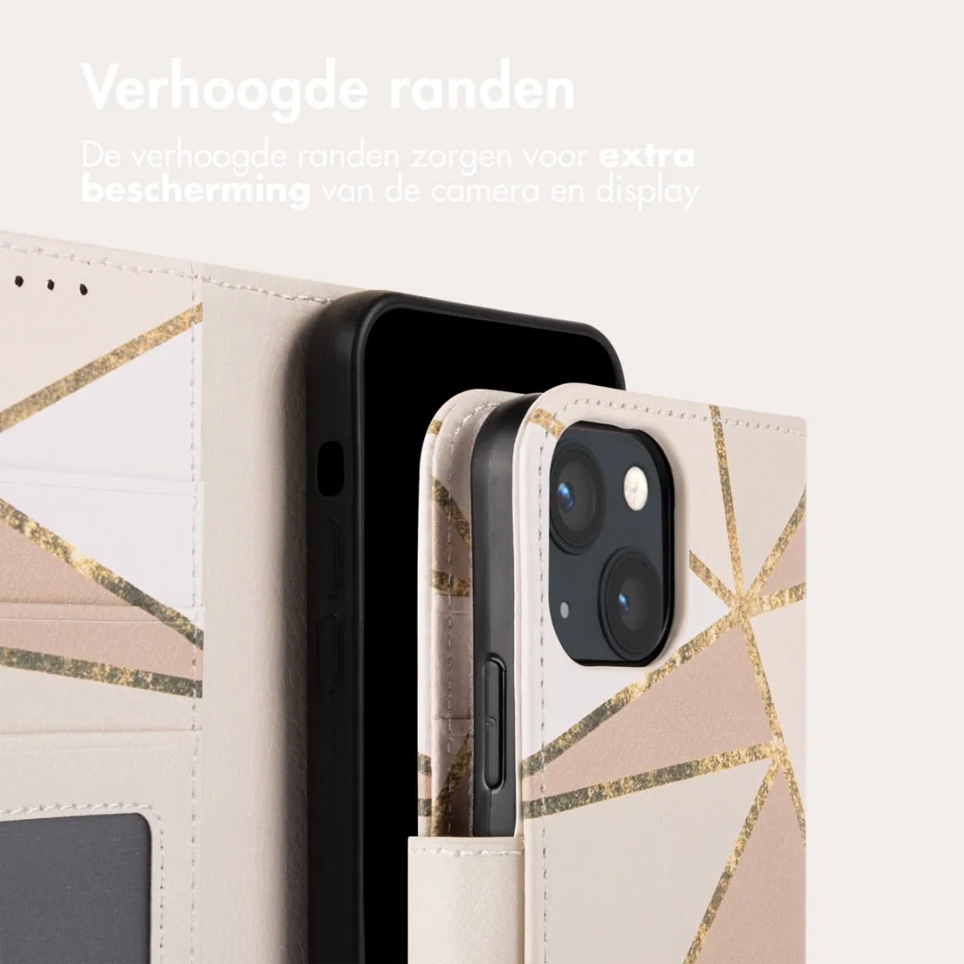 Imoshion iPhone 13 Hoesje Beige Graphic - 3 Pasjes