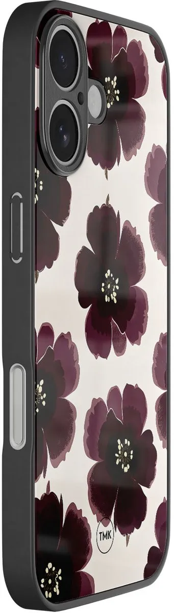 Casevibes iPhone 17 Hoesje - Paars - Burgundy Flowers