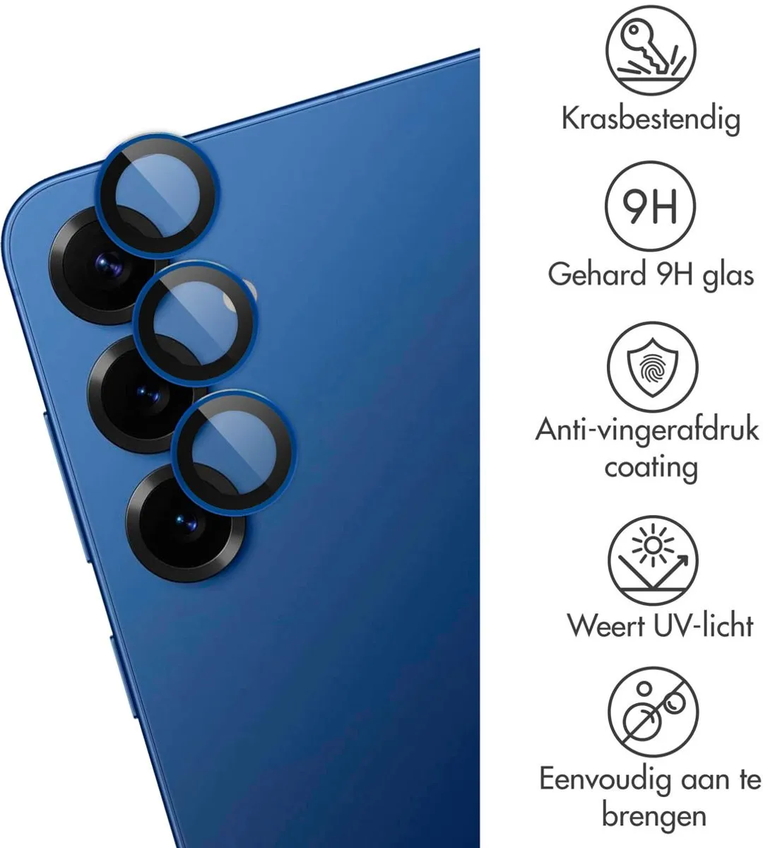 imoshiion Camera Lens Protector Samsung Galaxy S25 Plus - 2 Stuks - Navy