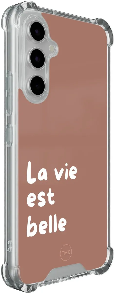 Casevibes Shockproof Hoesje Samsung Galaxy A54 S/A54/S/021 - Transparant Bruin