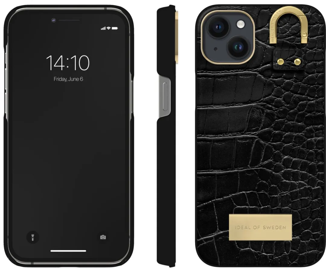 iDeal of Sweden Atelier Hoesje iPhone 14 Plus - Black Croco - IDACSS22-I2267-334 - afbeelding 4 van 5