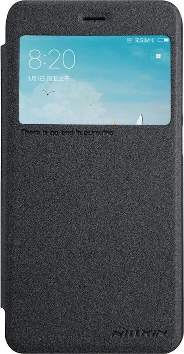 Nillkin New Sparkle S-View Book Case Xiaomi Redmi 4X - Antraciet/Zwart