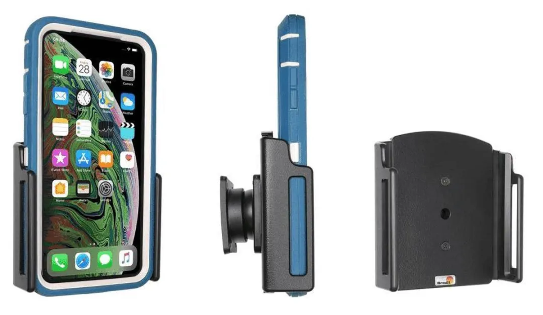 Brodit 711084 Passieve Houder - iPhone 11/Pro/Pro Max - 80-64mm - Zwart