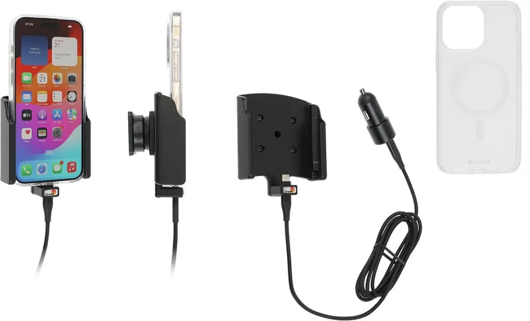 Brodit iPhone 15 Pro Max Houder/Lader USB