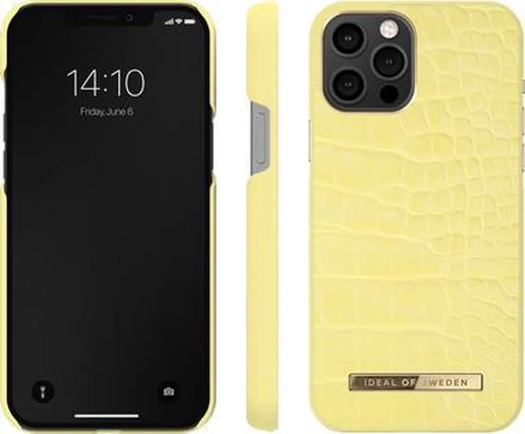 iDeal of Sweden Atelier Case Introductory iPhone 12 Pro Max - Lemon Croco - afbeelding 4 van 6