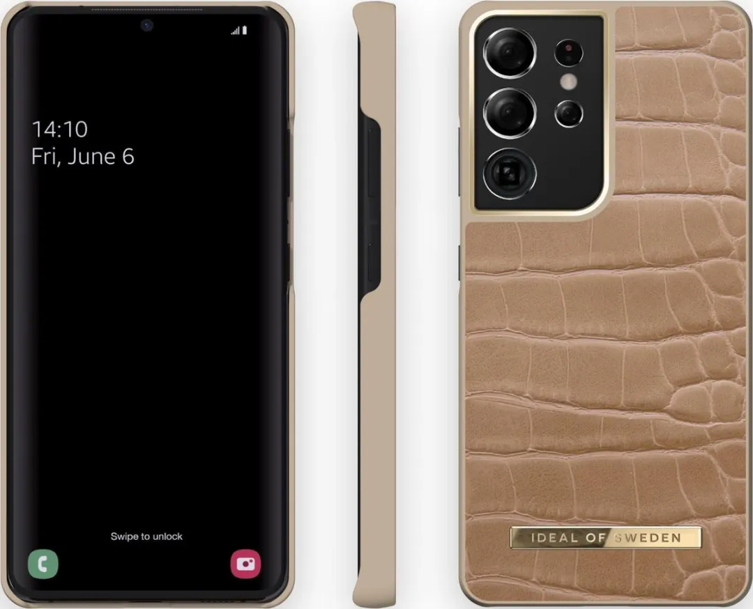 iDeal of Sweden Atelier Case Galaxy S21 Ultra - Camel Croco - afbeelding 2 van 3