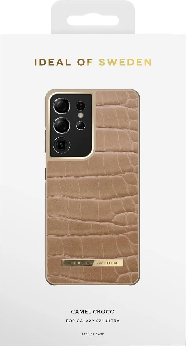 iDeal of Sweden Atelier Case Galaxy S21 Ultra - Camel Croco - afbeelding 3 van 3