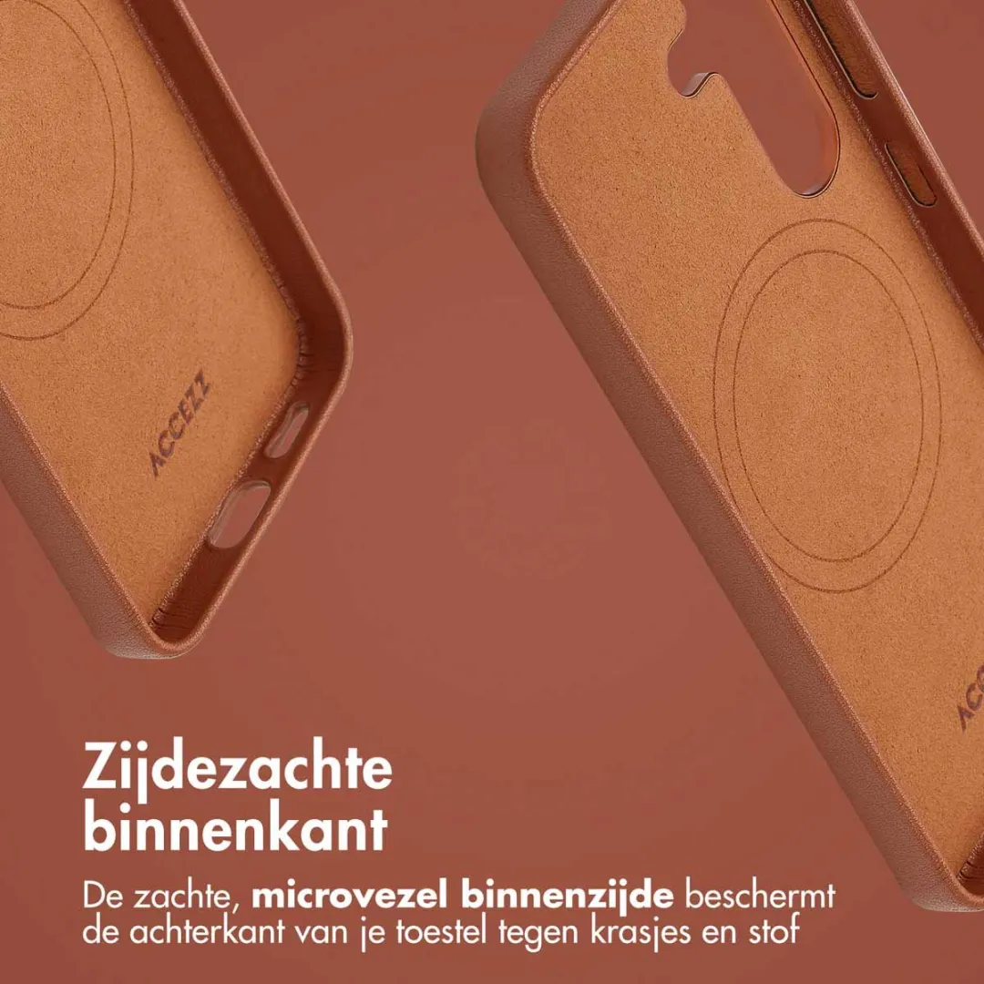 Accezz Hoesje Samsung Galaxy S25 Plus Magnetisch Leder - Sienna Brown