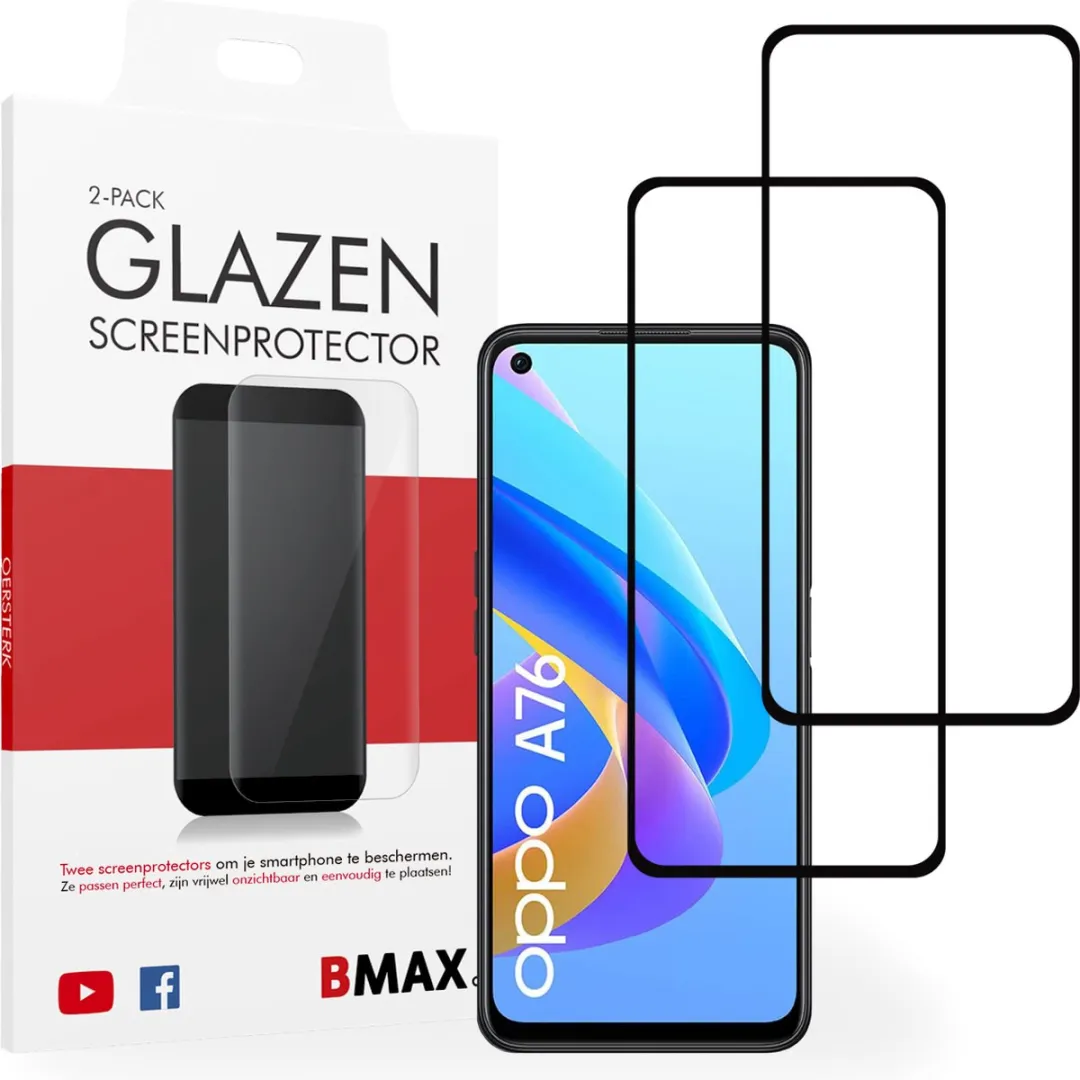 BMAX OPPO A76 Screenprotector 2 Stuks
