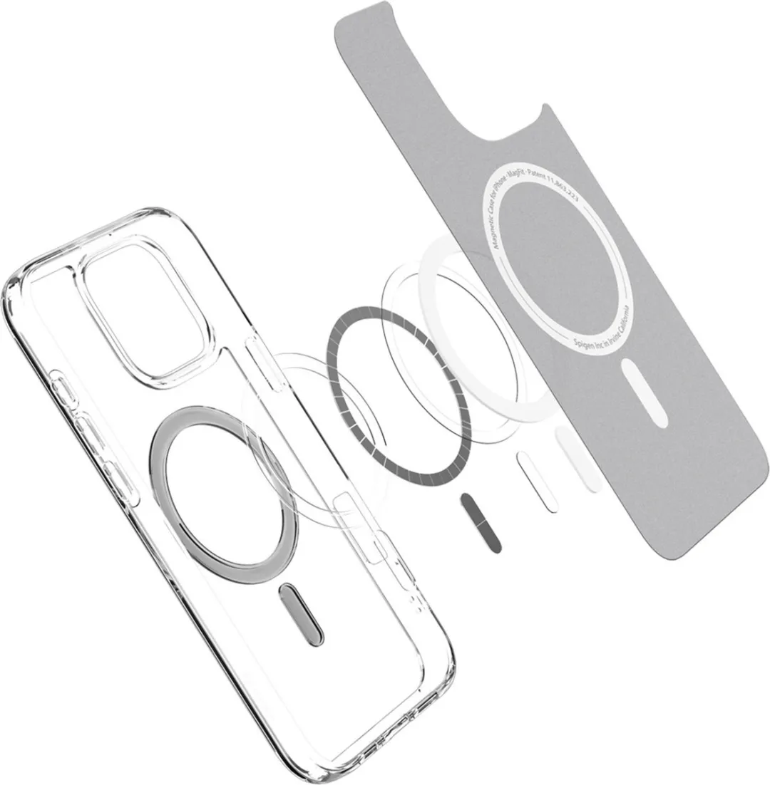 Spigen Ultra Hybrid MagFit ACS08130 Hoesje - iPhone 16 Pro - Grijs