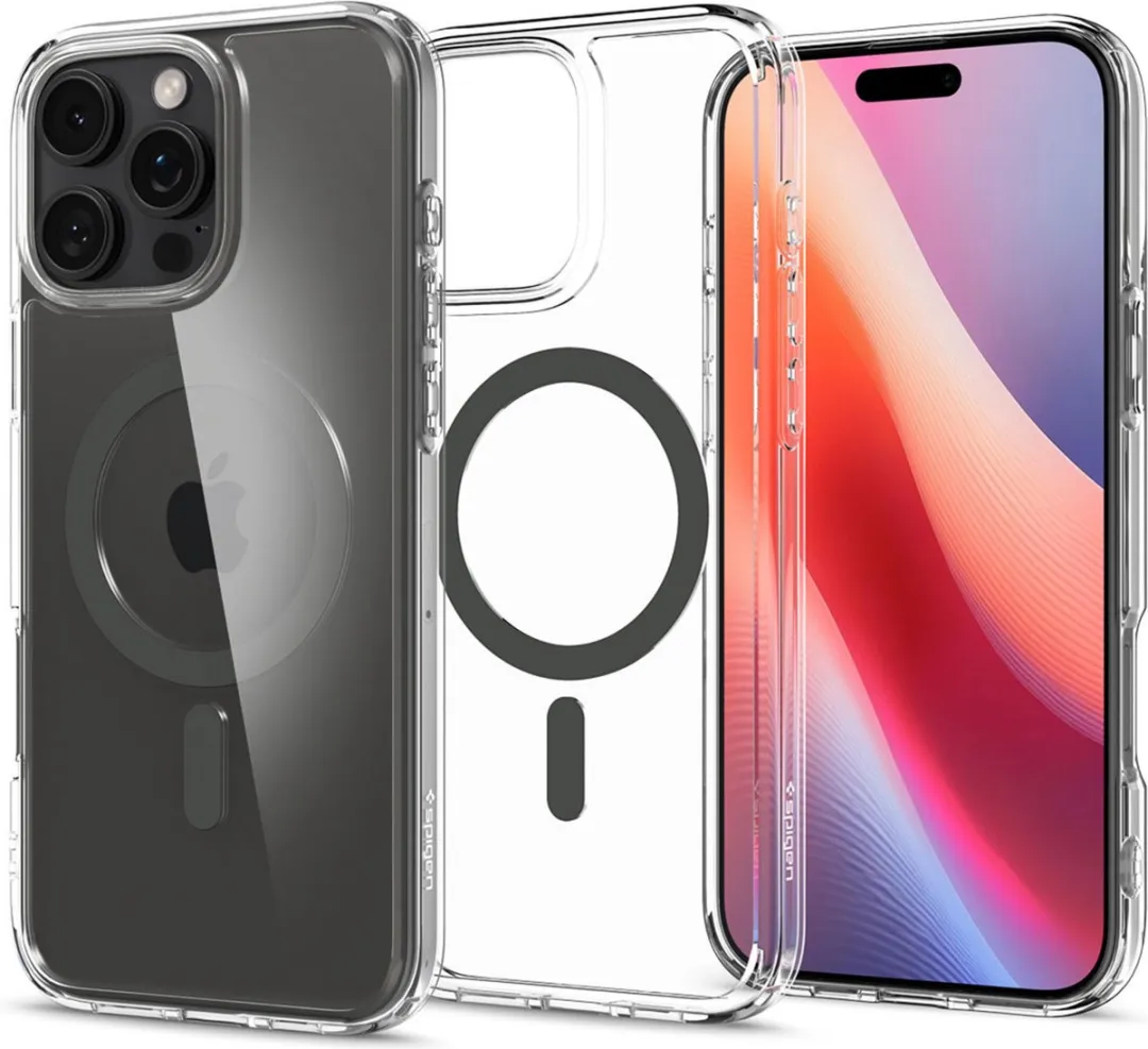 Spigen Ultra Hybrid MagFit ACS08130 Hoesje - iPhone 16 Pro - Grijs