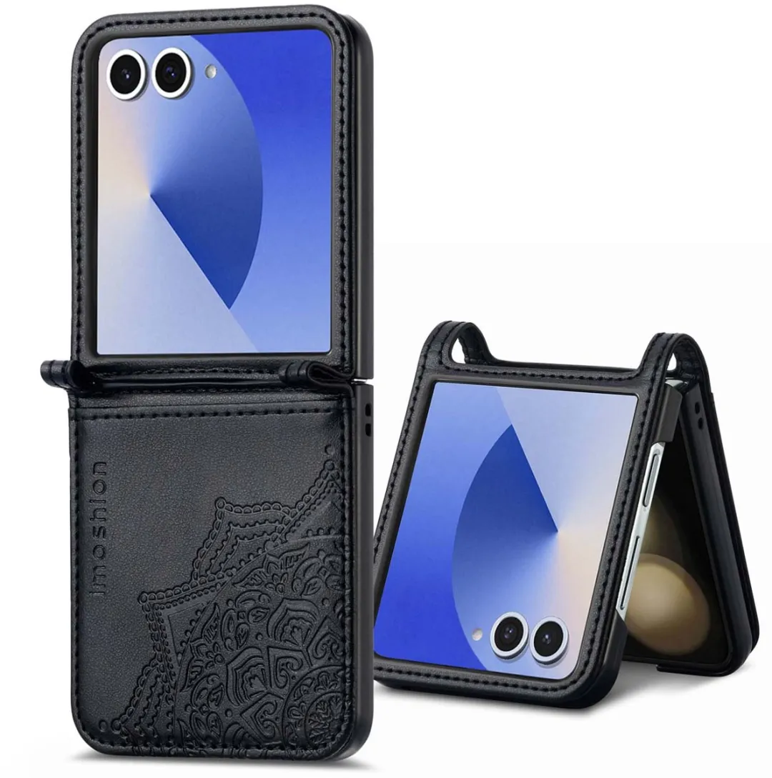 Imoshion Hoesje Samsung Galaxy Z Flip 7 - 3 Pasjes - Zwart