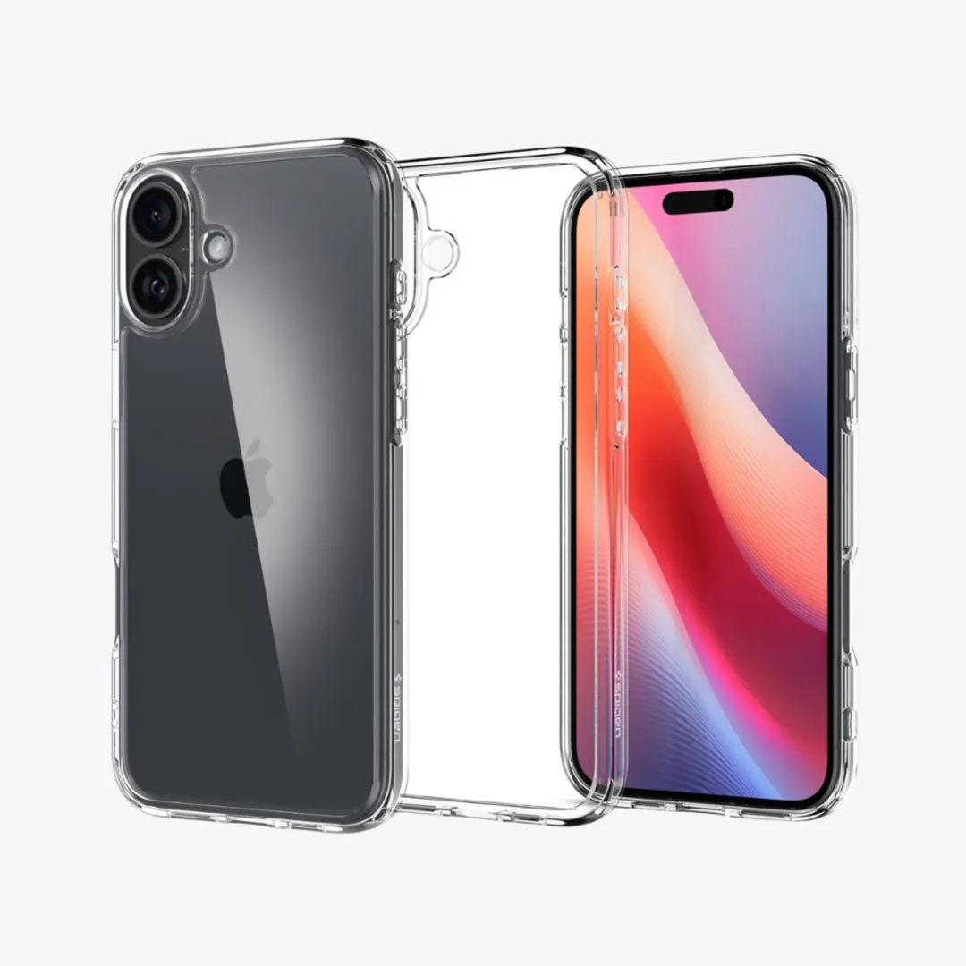 Spigen Crystal Hybrid ACS08095 iPhone 16 Plus Hoesje - Transparant