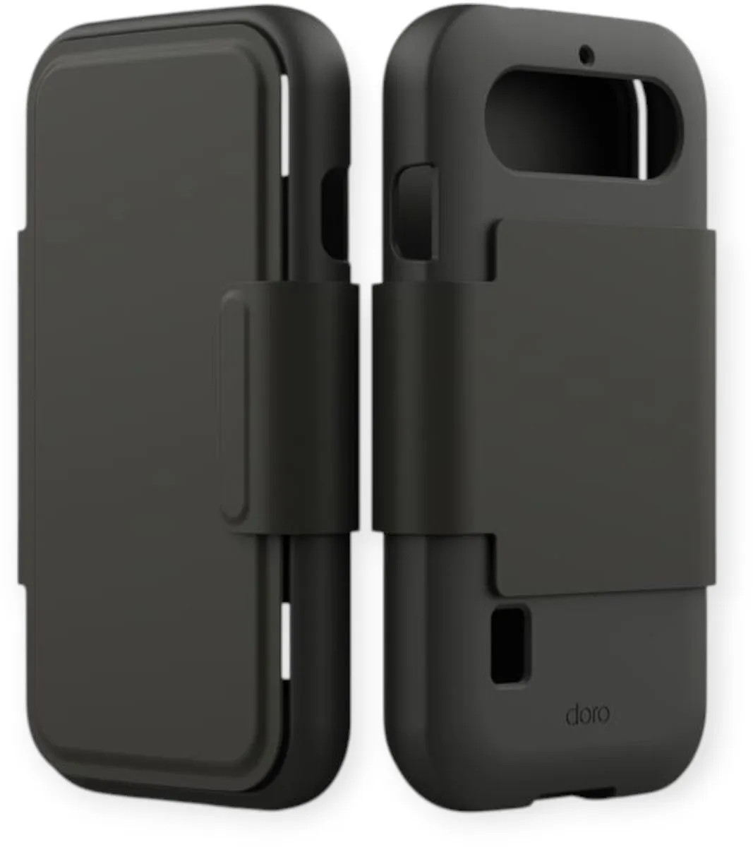 Doro Leva L10/E10/X10 Wallet Case 270-70806 - Zwart/Grijs