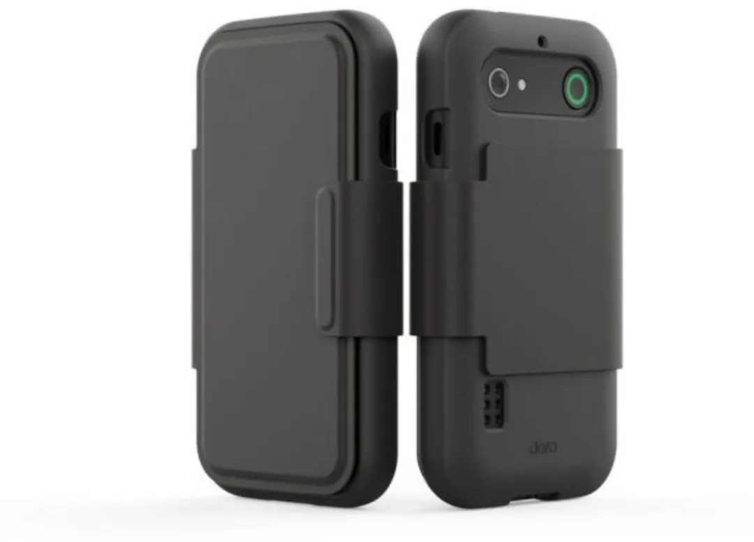 Doro Leva L10/E10/X10 Wallet Case 270-70806 - Zwart/Grijs