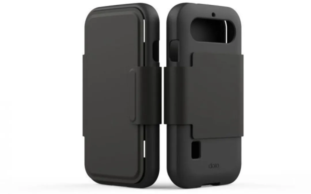 Doro Leva L10/E10/X10 Wallet Case 270-70806 - Zwart/Grijs