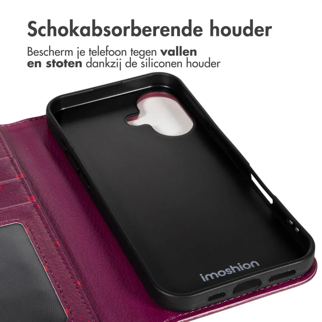 Imoshion iPhone 16 Bookcase Hoesje - 3 Pasjes - Rood