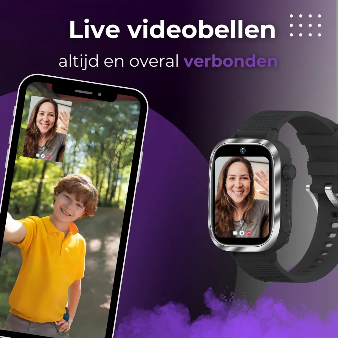 CosmoToys® Smartwatch Kinderen - Incl. Simkaart - 4G - GPS Horloge - Kinder Smartwatch - Tracker - Android - Kinderhorloge Jongen & Meisje - Videobellen - Camera - Zwart
