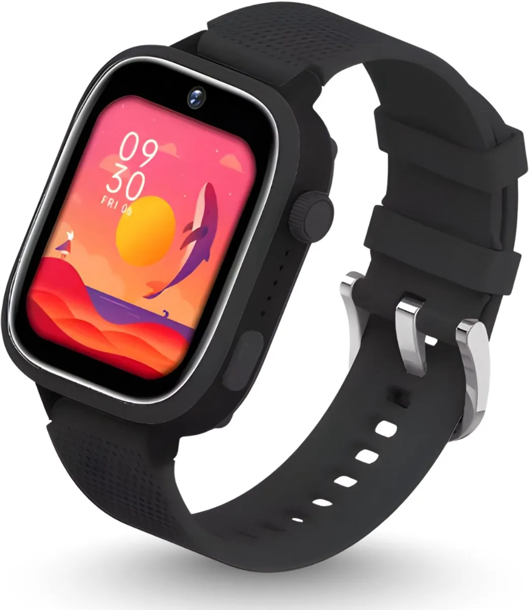 CosmoToys® Smartwatch Kinderen - Incl. Simkaart - 4G - GPS Horloge - Kinder Smartwatch - Tracker - Android - Kinderhorloge Jongen & Meisje - Videobellen - Camera - Zwart