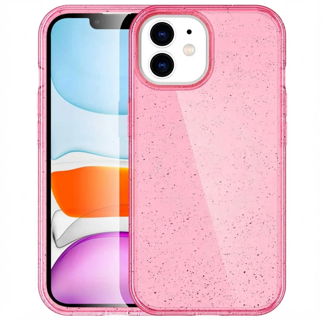 Imoshion Hoesje iPhone 12 Pro/12 Sparkle Backcover Glitter Roze
