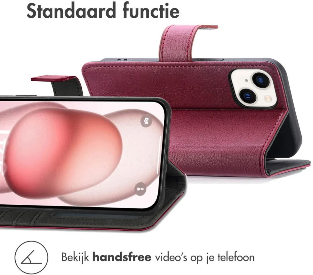 Imoshion Hoesje iPhone 15 - 3 Pasjes - Bordeaux