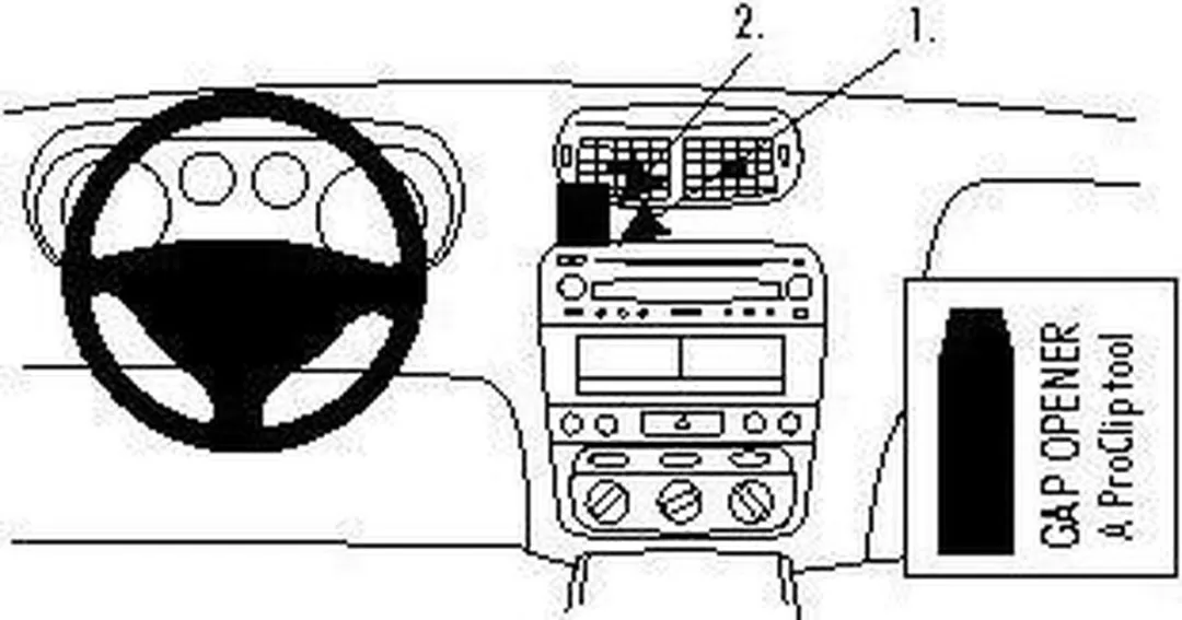 Brodit ProClip 852865 Center Mount Alfa Romeo 147/GT - Zwart - afbeelding 6 van 6