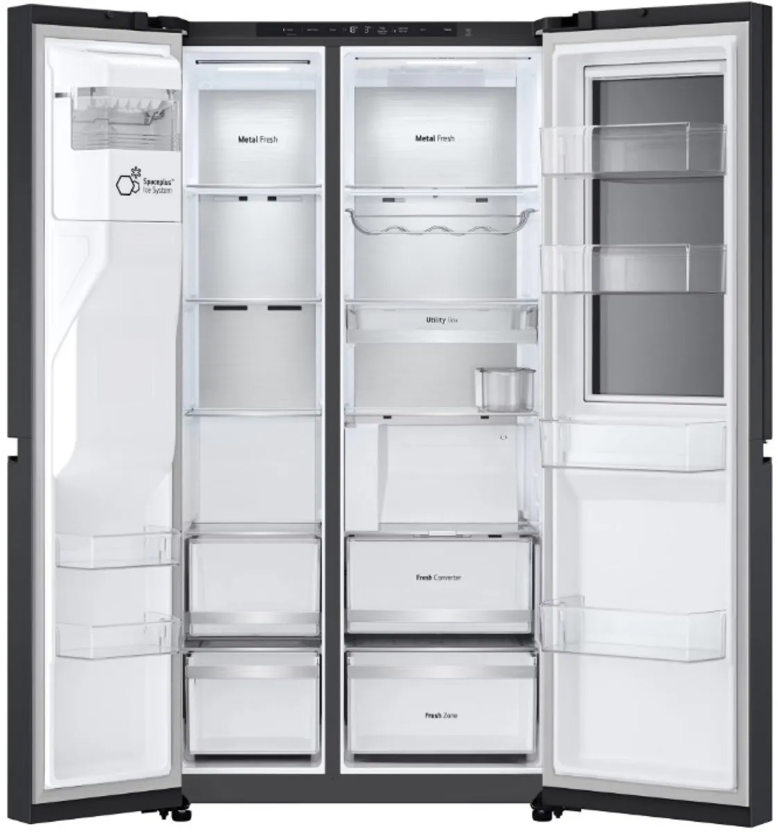 LG InstaView GSXE90EVAD Amerikaanse Koelkast 628L - Zwart
