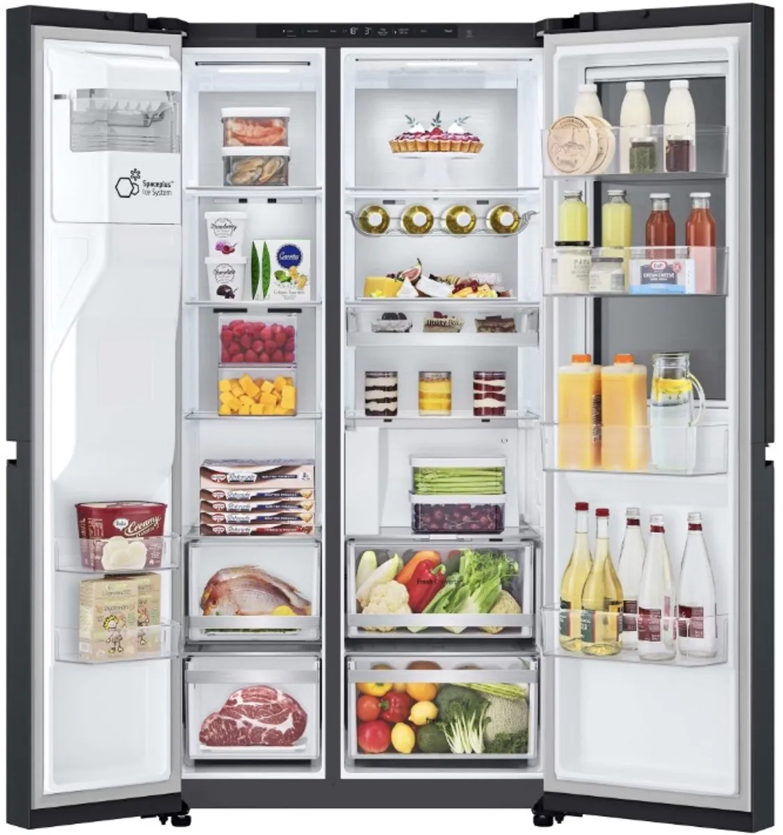 LG InstaView GSXE90EVAD Amerikaanse Koelkast 628L - Zwart