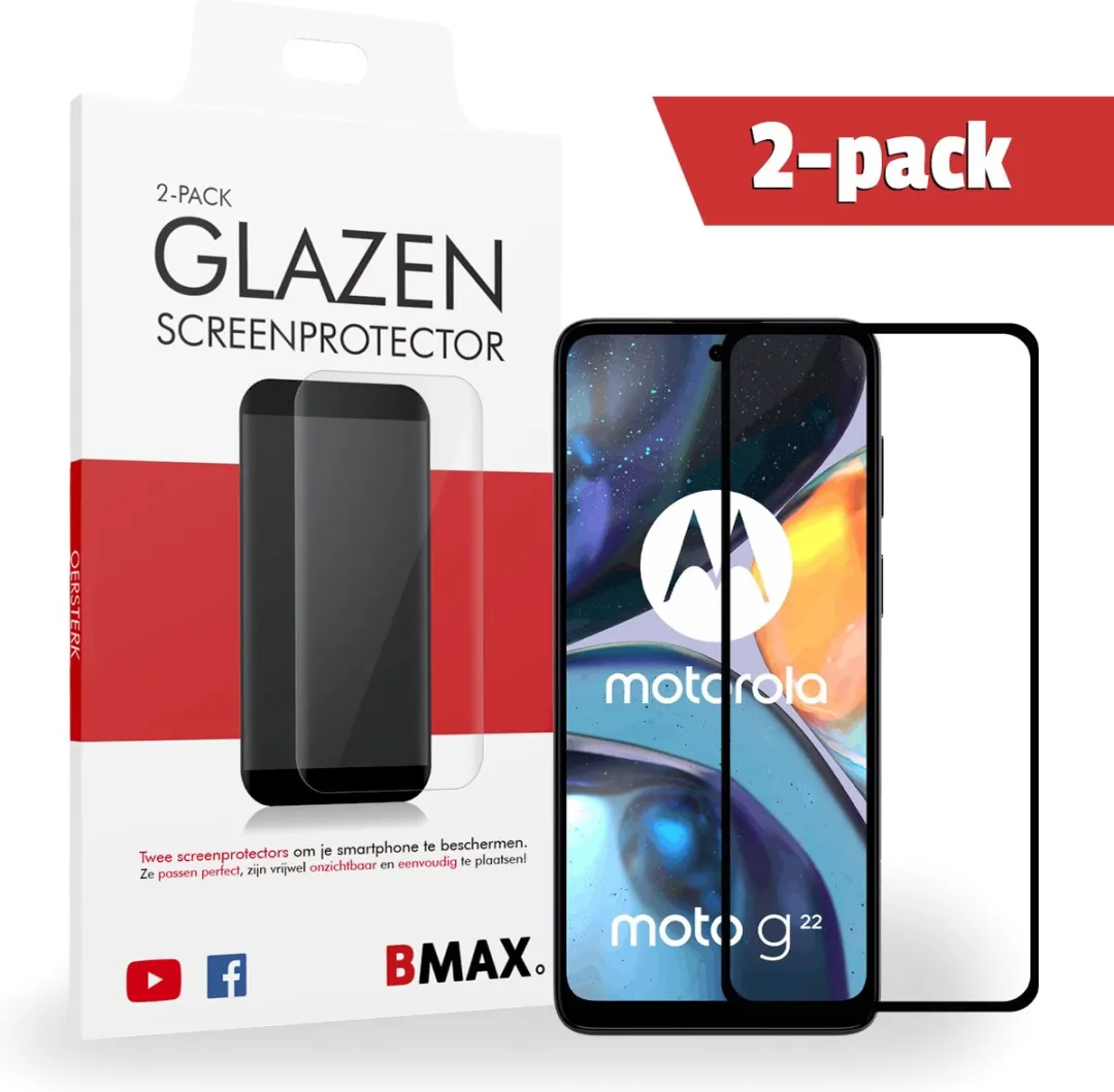 BMAX Moto G22 Screenprotector 2 Stuks