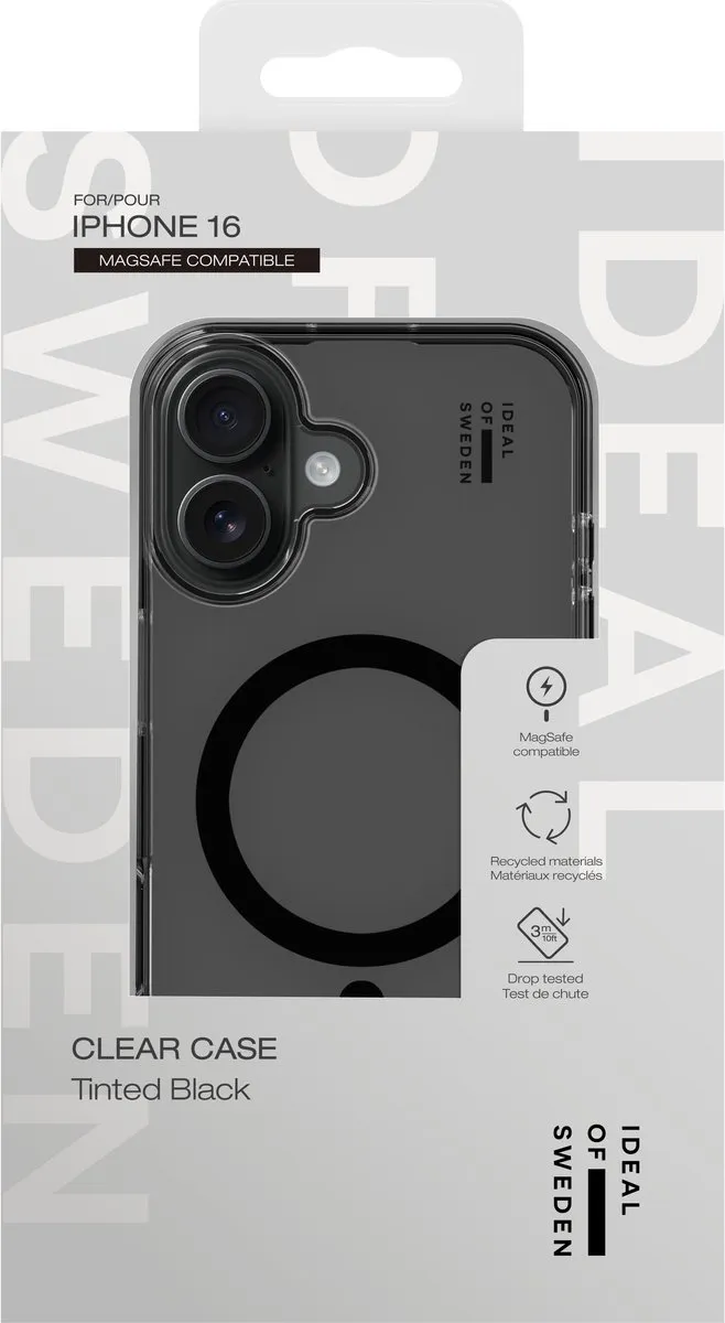 iDeal of Sweden Clear Case iPhone 16 - MagSafe - Tinted Black - afbeelding 3 van 5
