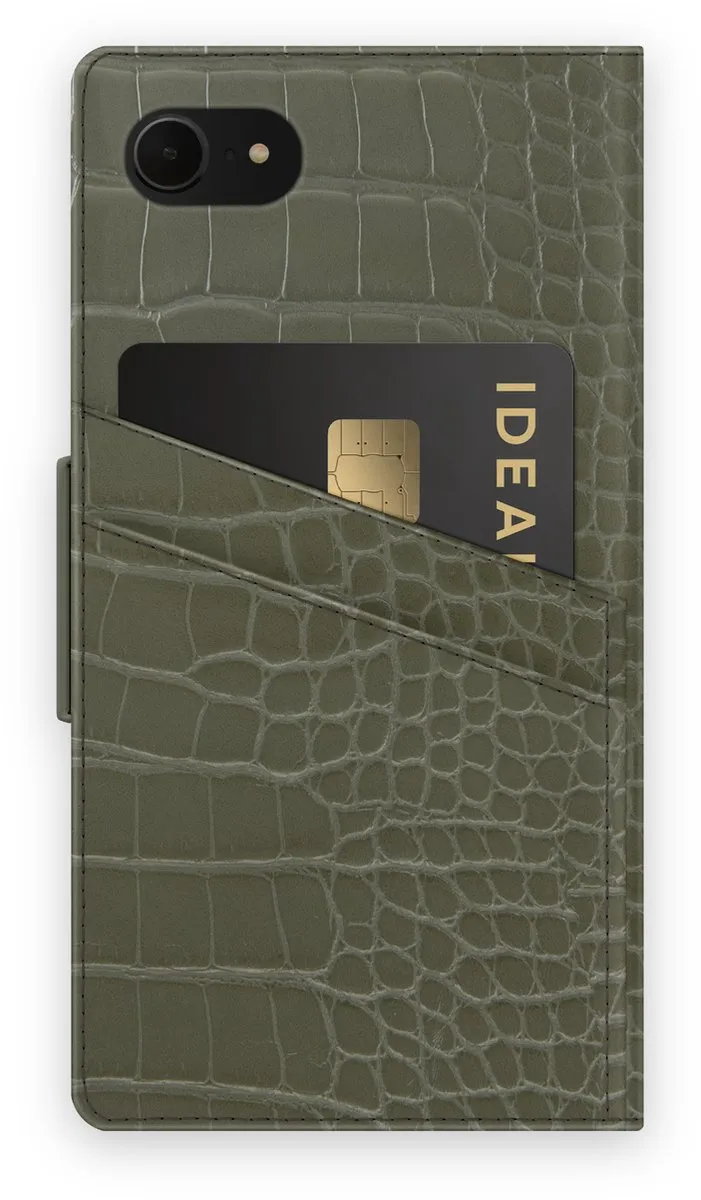 iDeal of Sweden Atelier Wallet iPhone 8/7/6/6s/SE - Khaki Croco - afbeelding 2 van 3