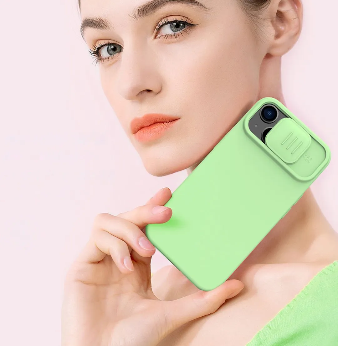 Nillkin CamShield Magnetisch Siliconen Hoesje iPhone 14 Plus - Groen - afbeelding 3 van 6