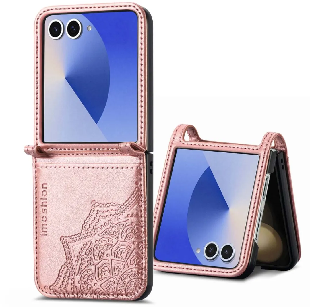 Imoshion Hoesje Samsung Galaxy Z Flip 7 Rosé Goud - 3 Pasjes