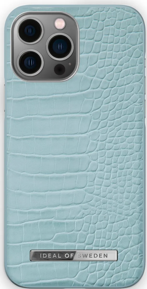 iDeal of Sweden Atelier Case iPhone 13 Pro Max - Soft Blue Croco - afbeelding 5 van 6