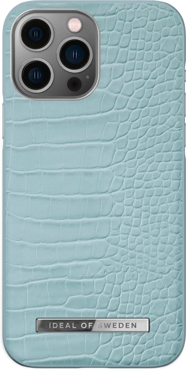 iDeal of Sweden Atelier Case iPhone 13 Pro Max - Soft Blue Croco - afbeelding 4 van 6