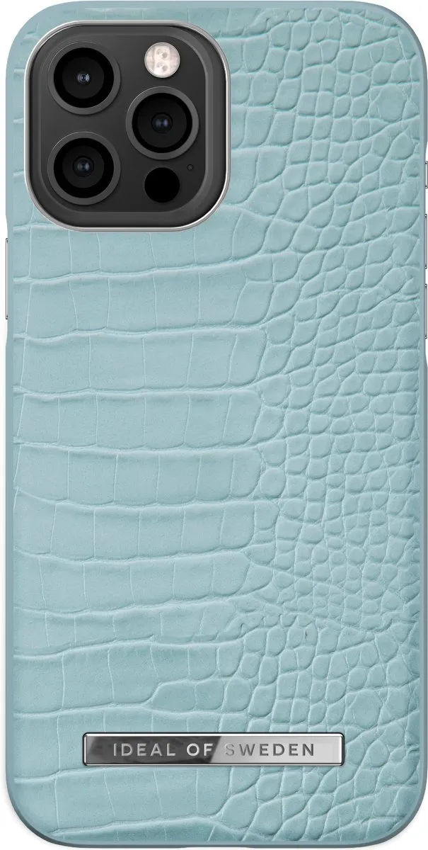 iDeal of Sweden Atelier Case iPhone 13 Pro Max - Soft Blue Croco - afbeelding 2 van 6