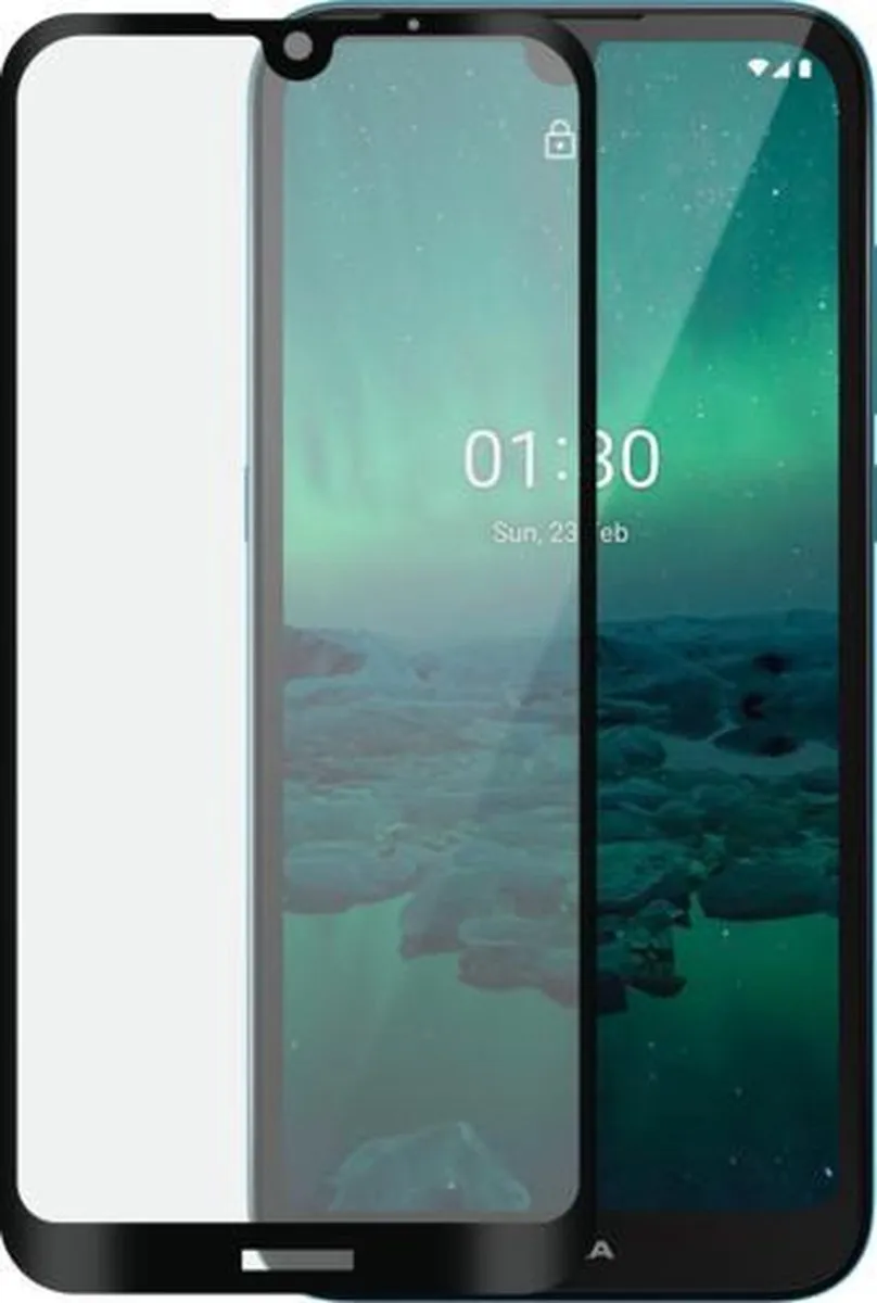 Azuri RINOX ARMOR Tempered Glass - Nokia 1.3 - Zwart - afbeelding 5 van 5