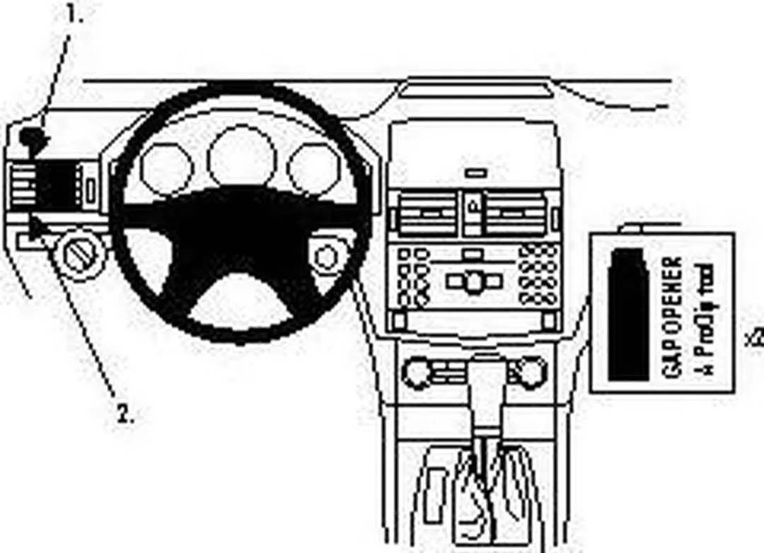 Brodit ProClip Mercedes C-Klasse 803996 - Houder - Zwart