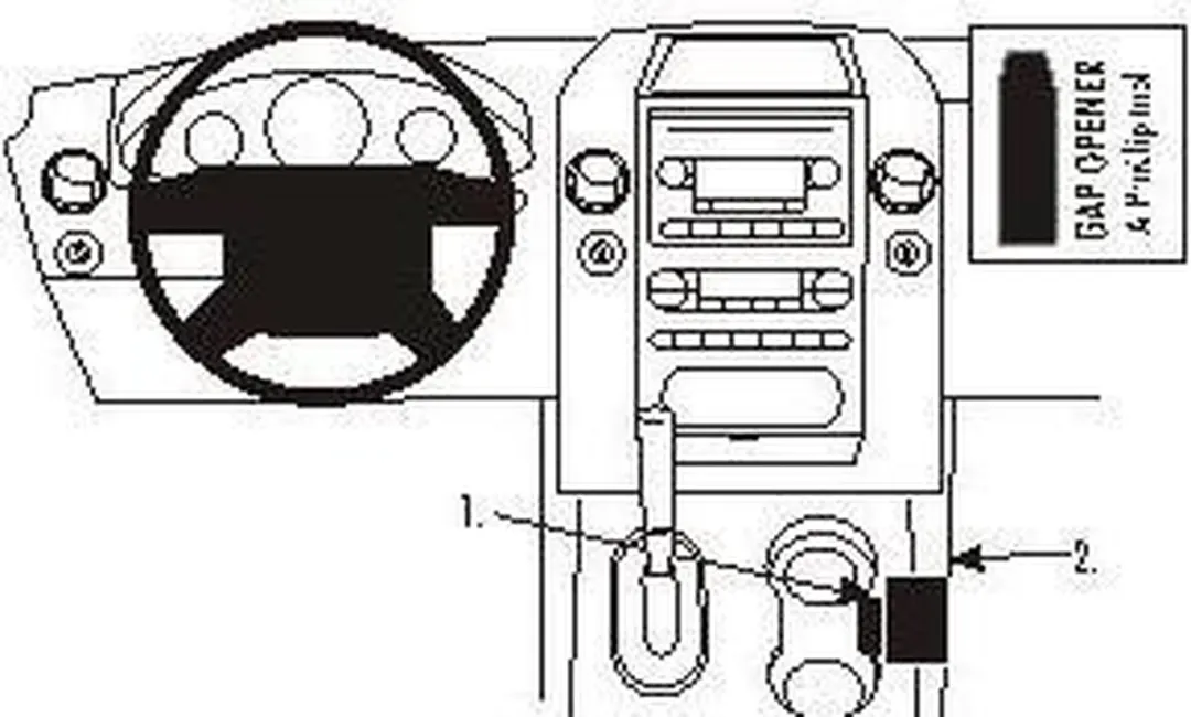 Brodit ProClip Ford F-Serie 150 2004-2008 Houder - Zwart