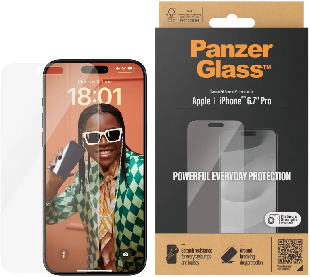 PanzerGlass PZ-2808 Screenprotector iPhone 15 Pro Max - Case Friendly - afbeelding 6 van 6