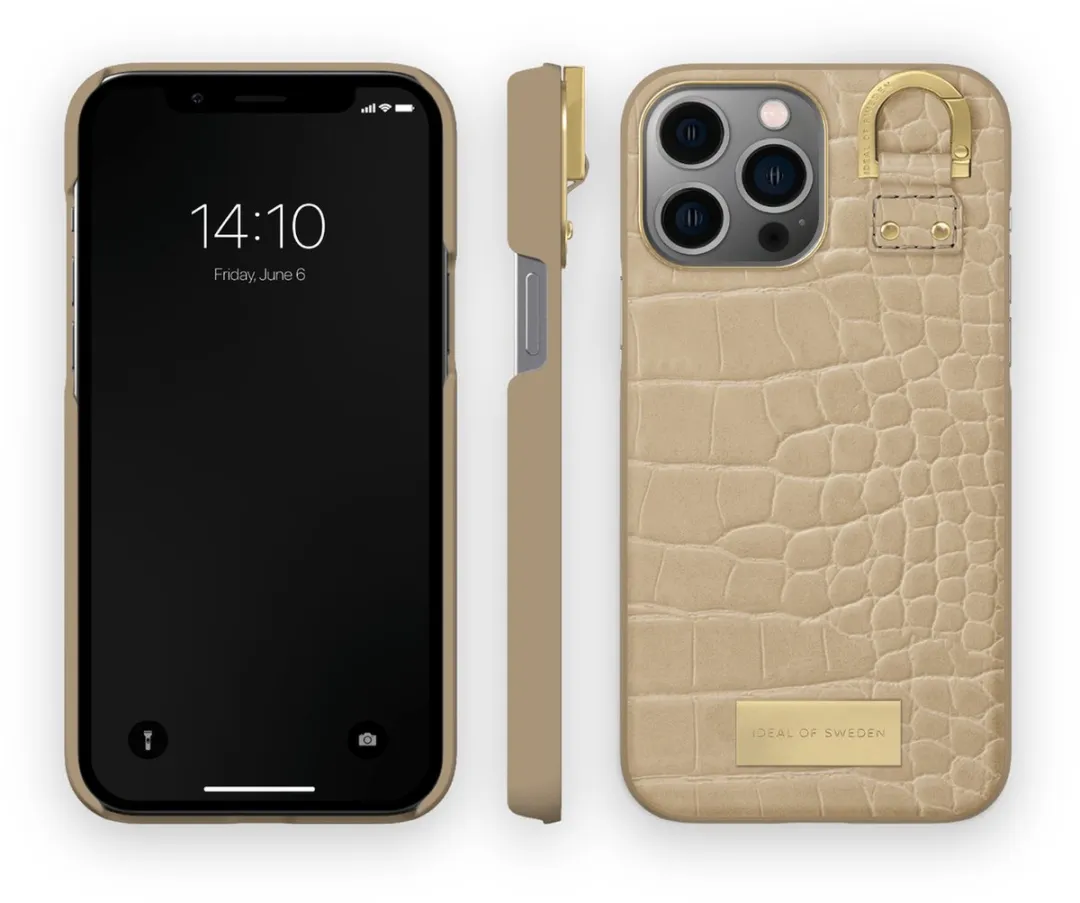 iDeal of Sweden Fashion Case Atelier iPhone 12/13 Pro Max - Warm Beige Croco - afbeelding 3 van 6