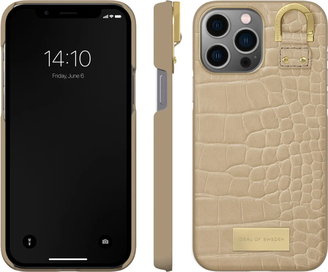 iDeal of Sweden Fashion Case Atelier iPhone 12/13 Pro Max - Warm Beige Croco - afbeelding 4 van 6