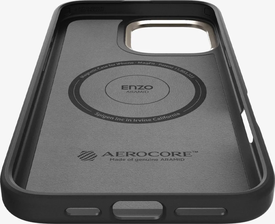 Spigen Enzo Aramid Hoesje iPhone 16 Pro Max - Matte Zwart