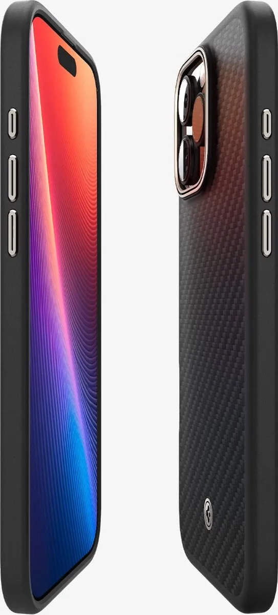 Spigen Enzo Aramid Hoesje iPhone 16 Pro Max - Matte Zwart