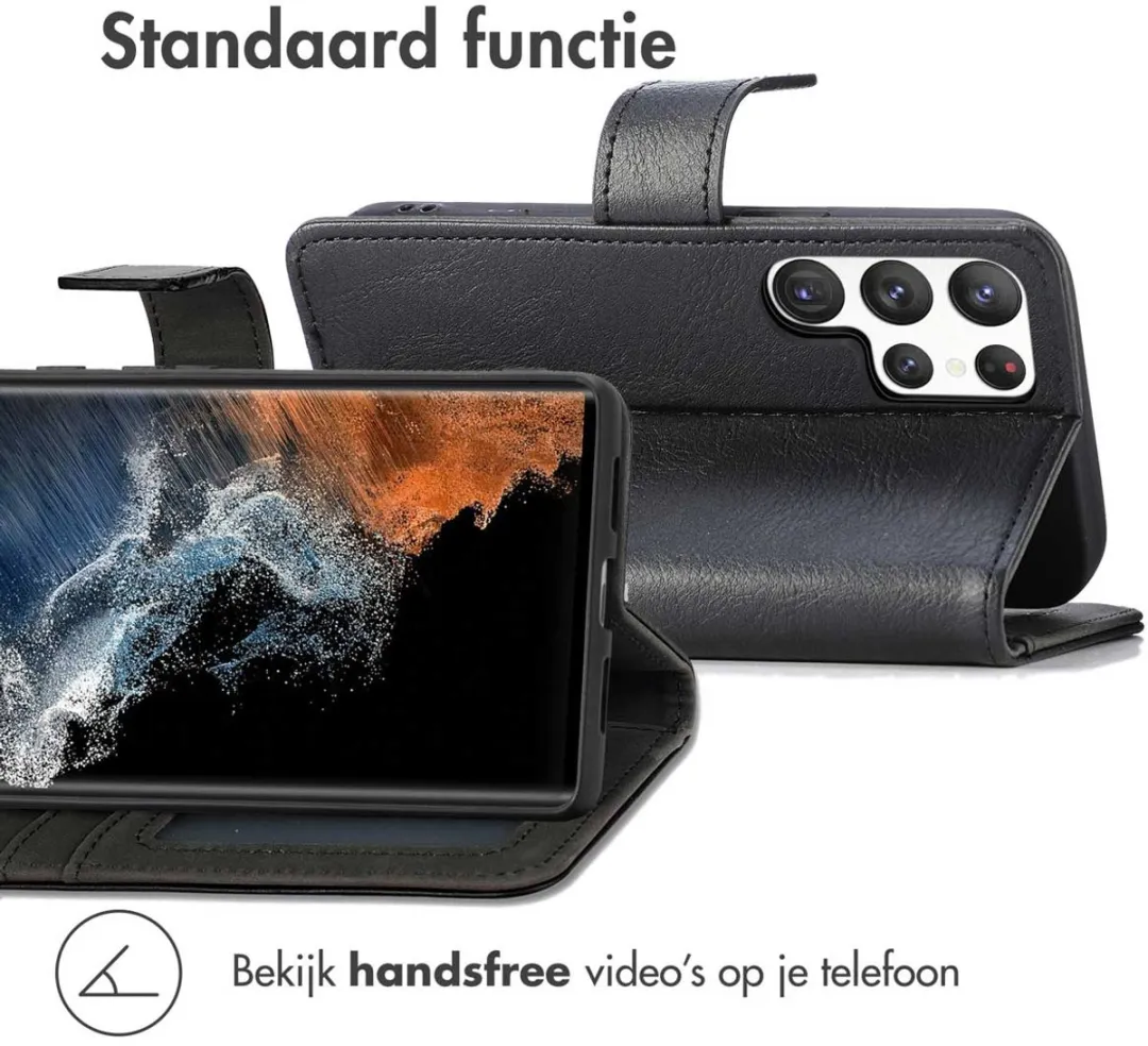Imoshion Hoesje Samsung Galaxy S23 Ultra - 3 Pasjes - Zwart