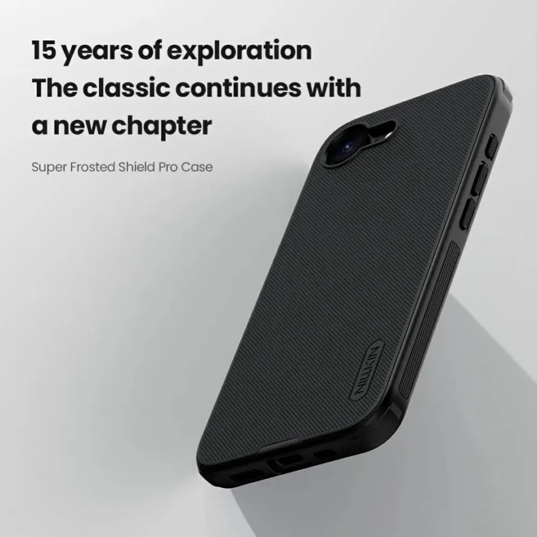 Nillkin Super Frosted Shield Hoesje iPhone 16/17 - Zwart