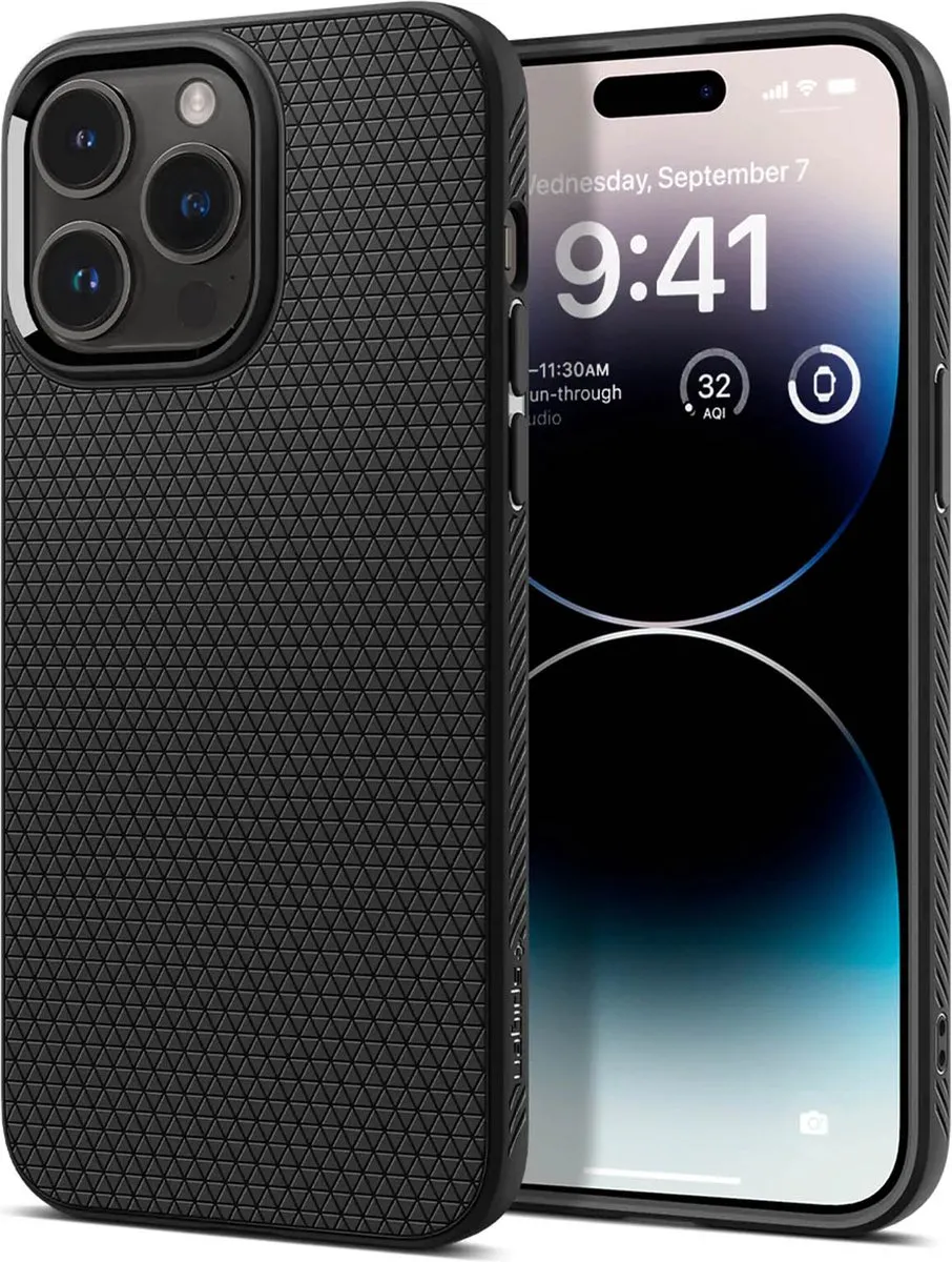 Spigen Liquid Air Case ACS04813 iPhone 14 Pro Max - Zwart