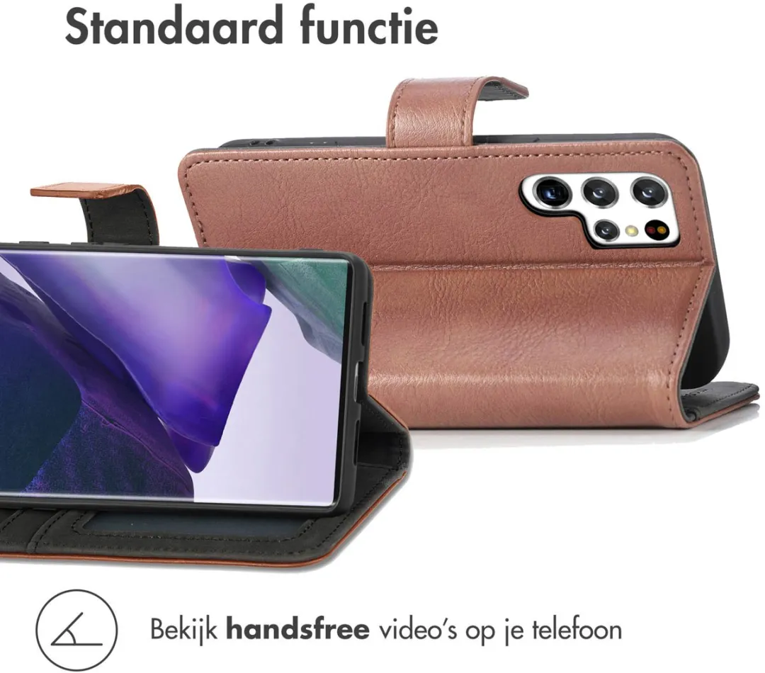 Imoshion Hoesje Samsung Galaxy S22 Ultra - 3 Pasjes - Bruin