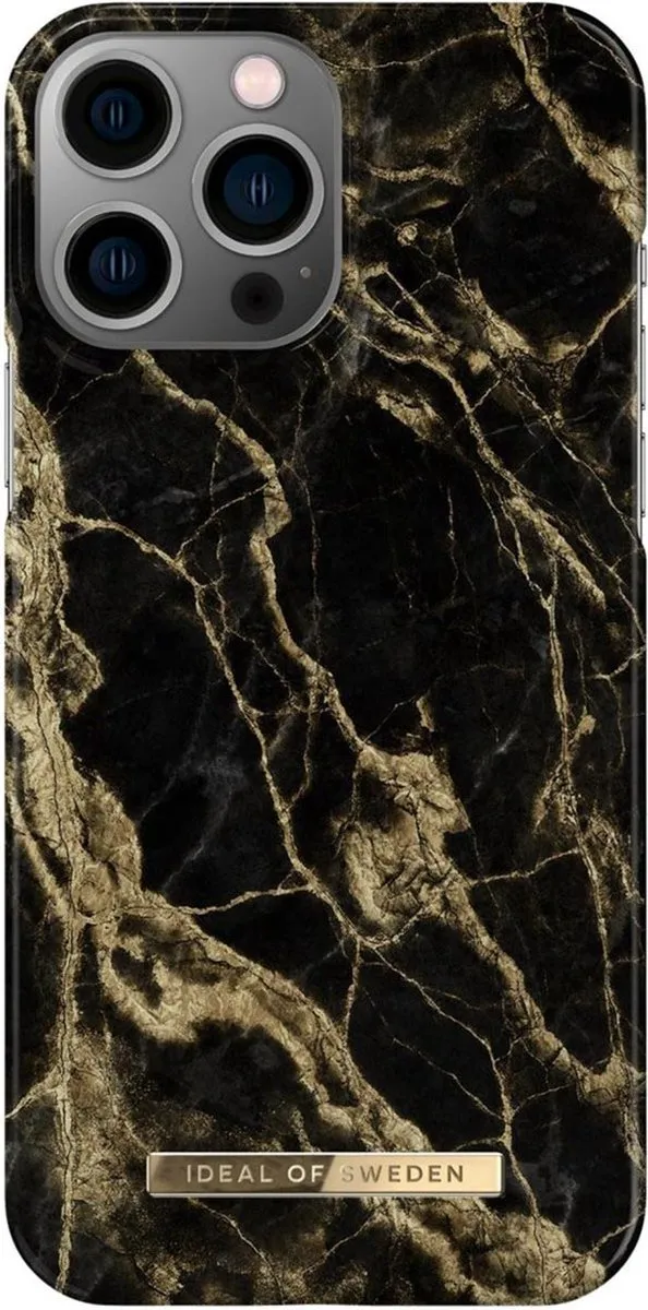 iDeal of Sweden iPhone 13 Pro Max Backcover Golden Smoke Marble
