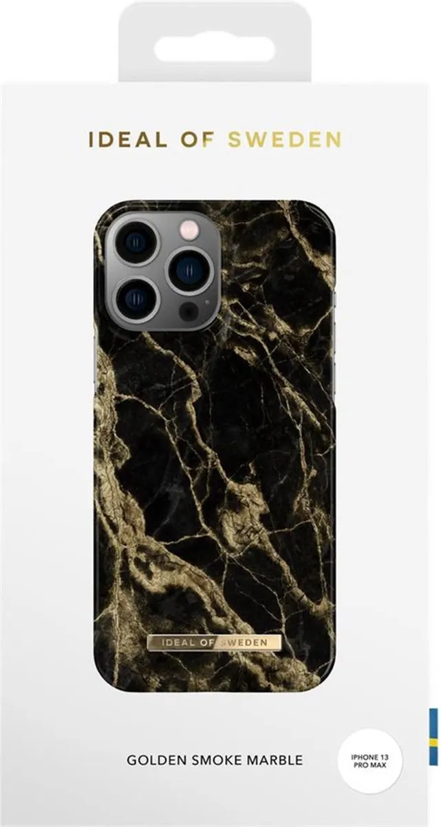 iDeal of Sweden iPhone 13 Pro Max Backcover Golden Smoke Marble - afbeelding 6 van 6